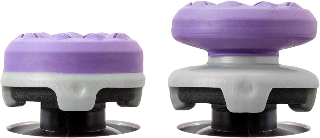 KontrolFreek FPSフリーク Galaxy for PlayStation 4 (PS4) and PlayStation 5 (PS5) | Performance Thumbsticks | 1 High-Rise, 1 Mid-Rise | Purple 左右高さ比較